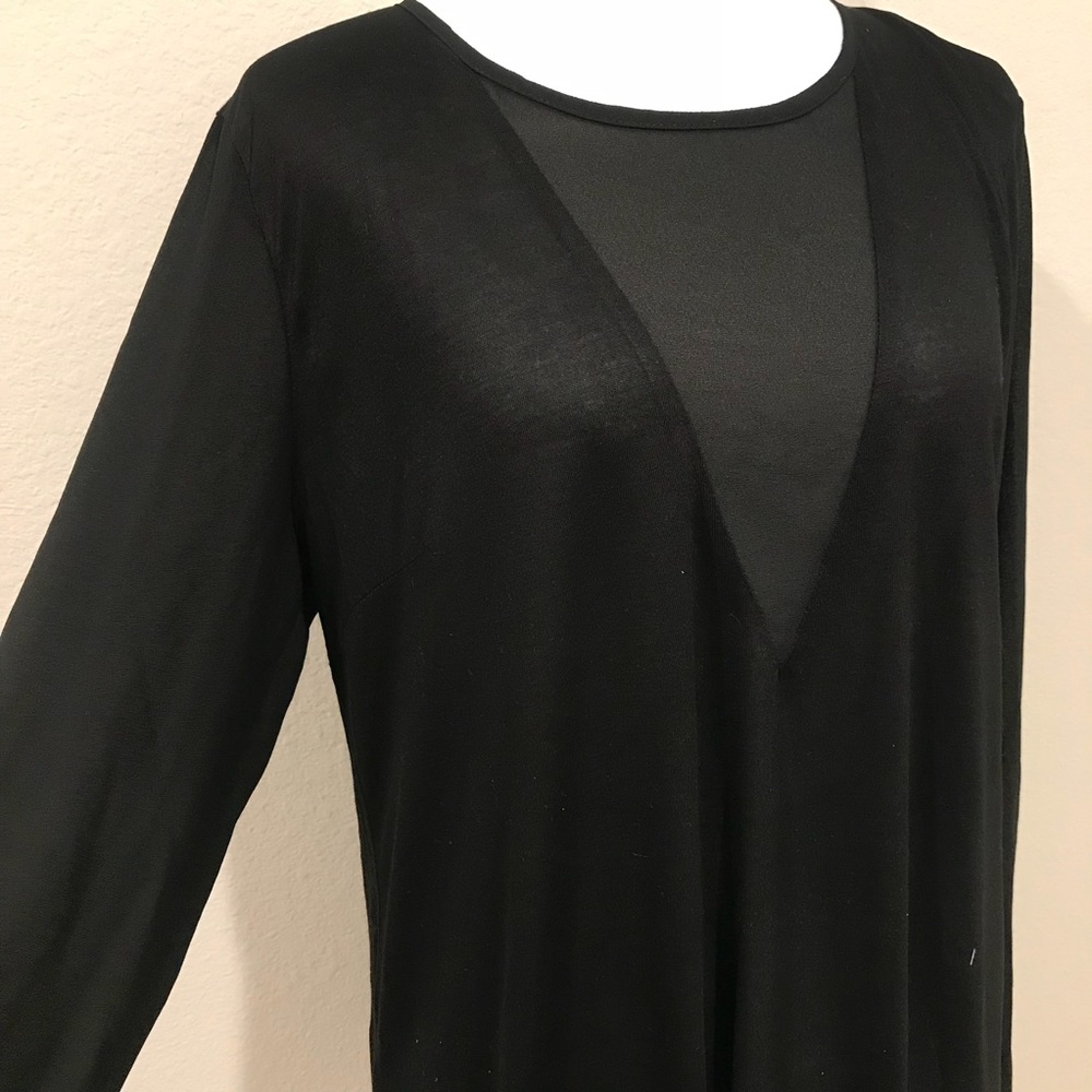 Forever 21 Black Long Sleeve Sheer Blouse 🖤